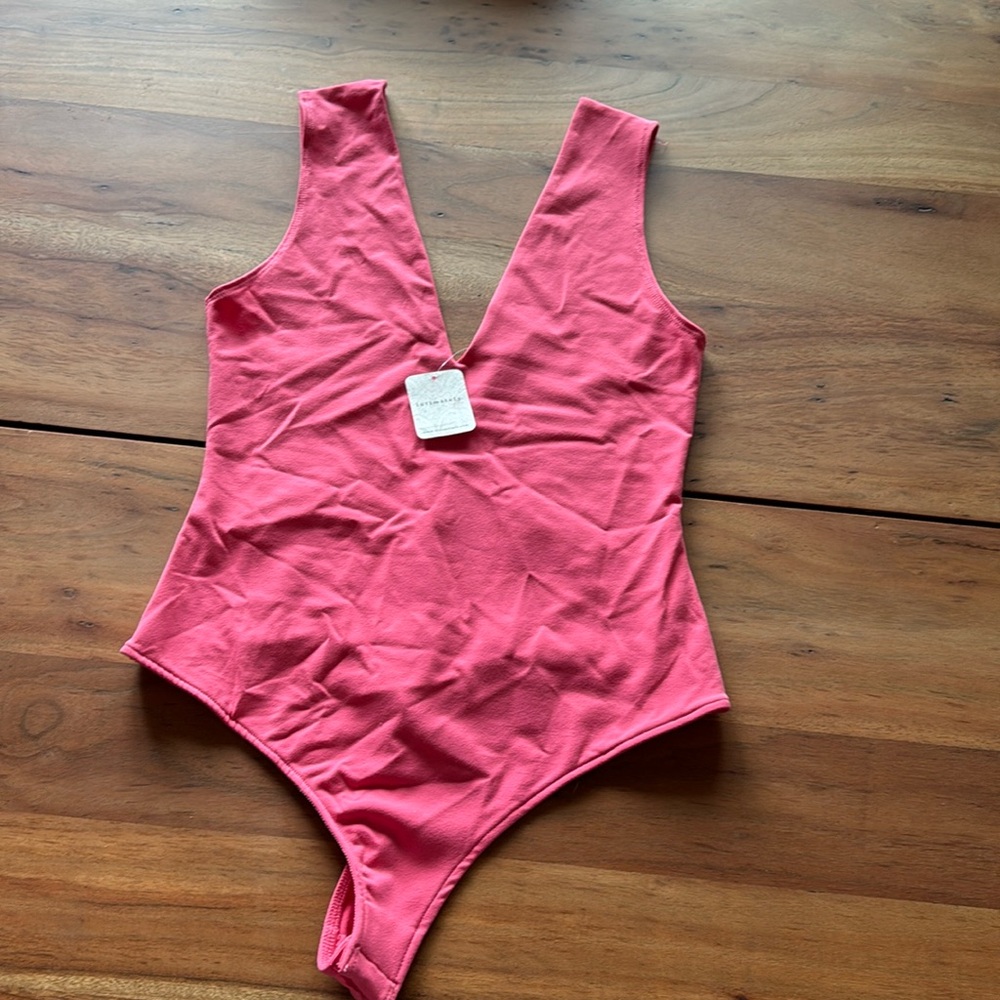 Intimately free people v-neck bodysuit electropop